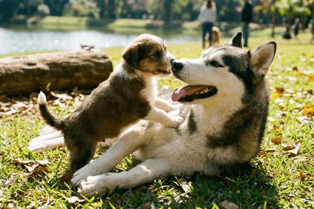 Filhote novo em casa, o que seu cachorro mais velho está sentindo e como ajudar
